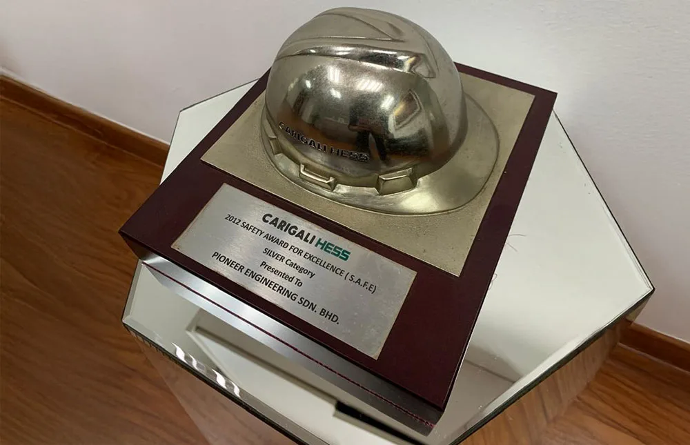 CHESS 2012 S.A.F.E AWARD (250,000 MANHOURS WITH ZERO LTI)